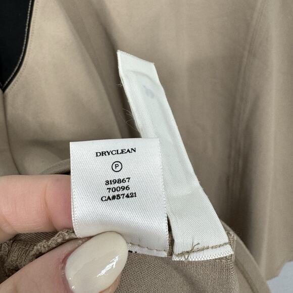 Ann Taylor Womens Dress 8 Tan Colorblock Ponte Knit Slimming Career Old Money - Picture 13 of 13